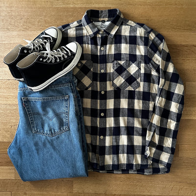 Button Down Check Flannel