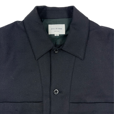 Cropped Wool Shirt Jacket