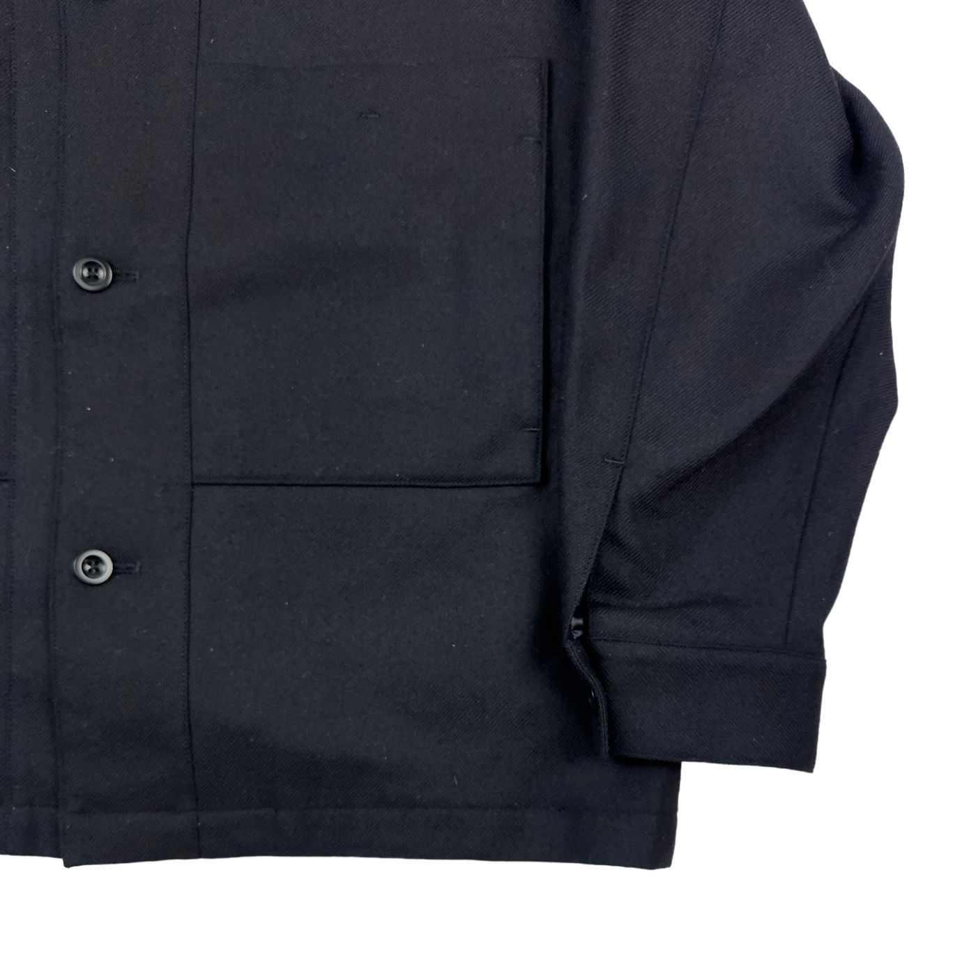 Cropped Wool Shirt Jacket