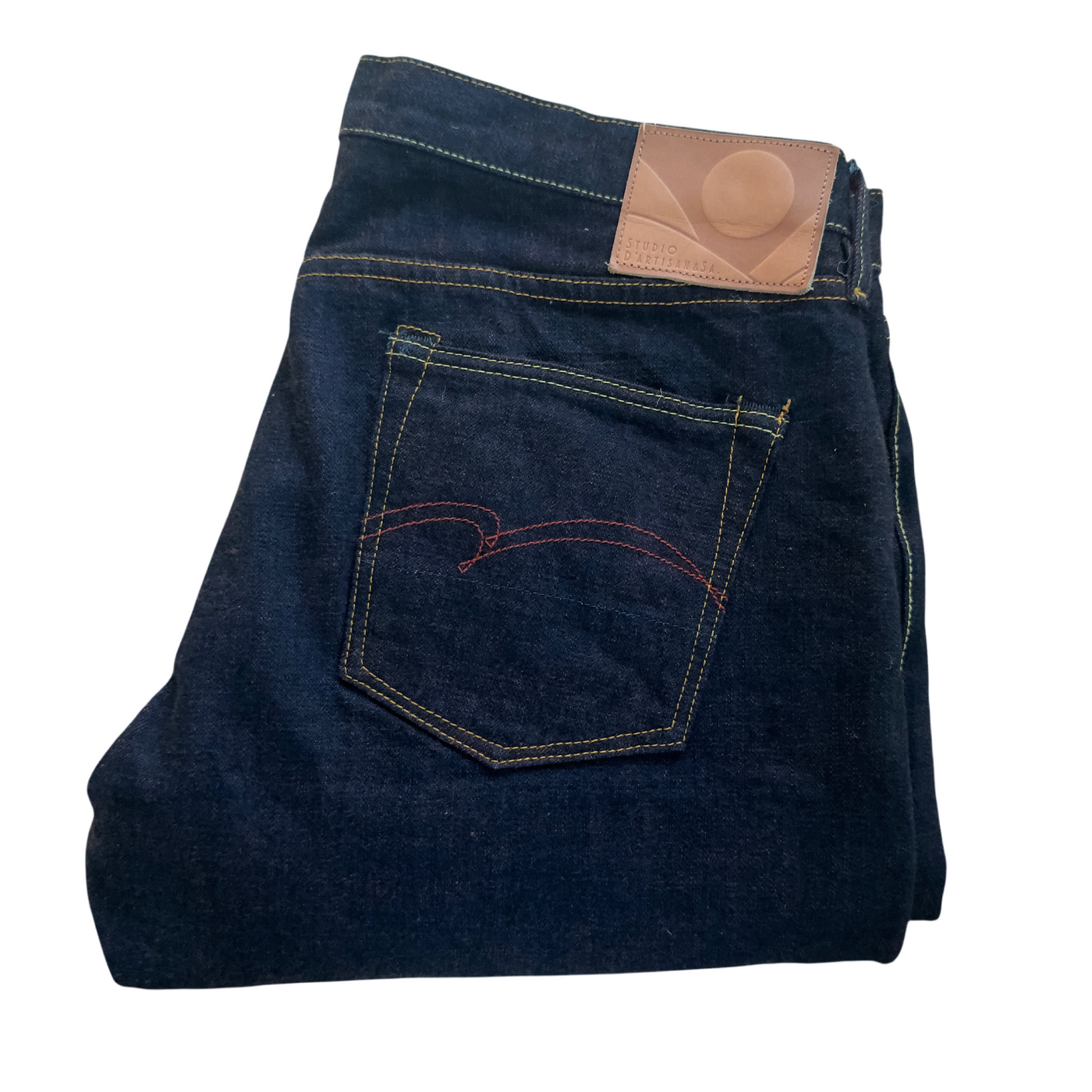 D1858 14oz Hinode-Dyed Indigo x Red Relaxed Tapered Selvedge Jeans