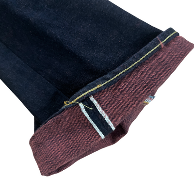 D1858 14oz Hinode-Dyed Indigo x Red Relaxed Tapered Selvedge Jeans