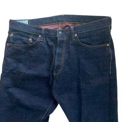 D1858 14oz Hinode-Dyed Indigo x Red Relaxed Tapered Selvedge Jeans