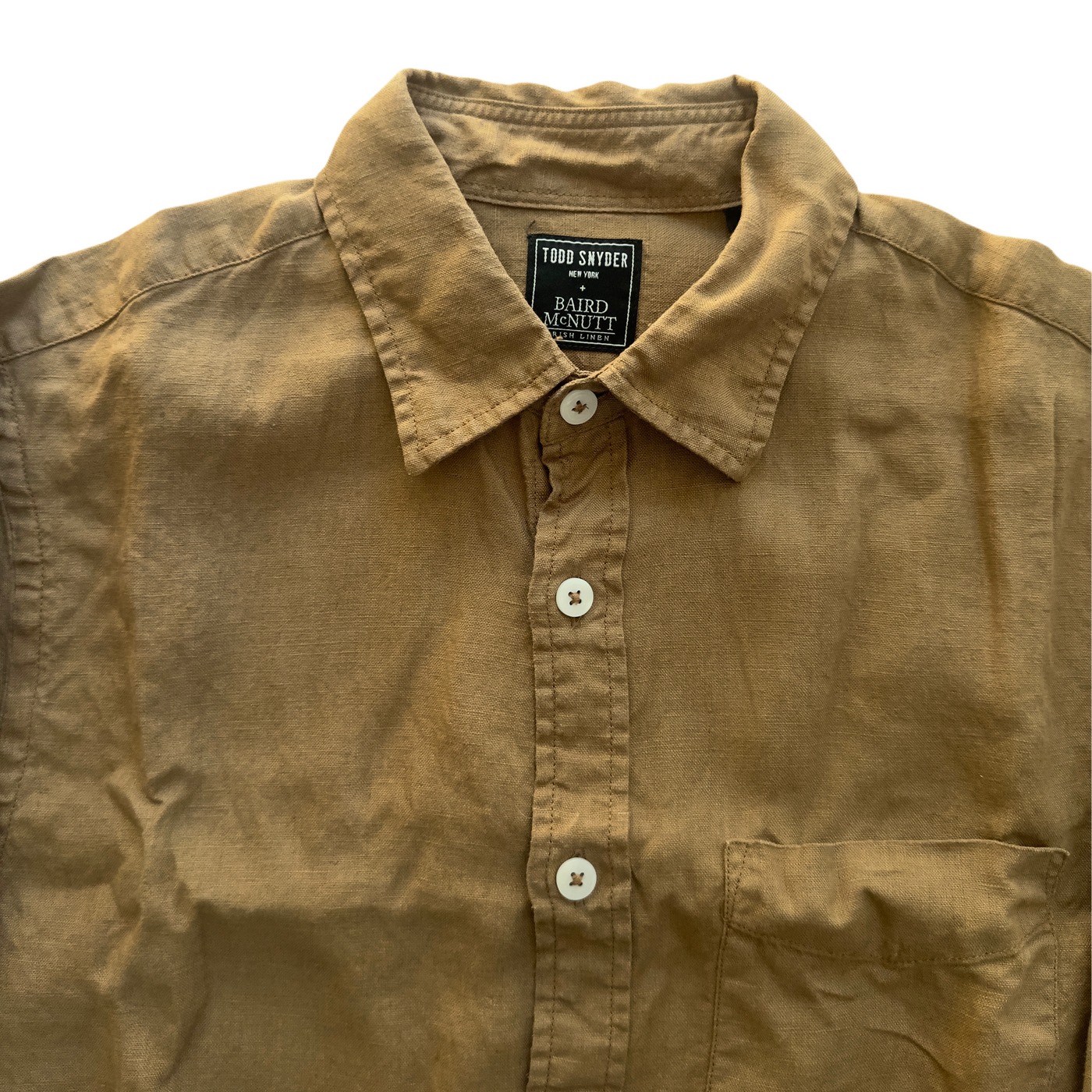 Slim Fit Sea Soft Irish Linen Shirt in Vintage Brown (Spr23)