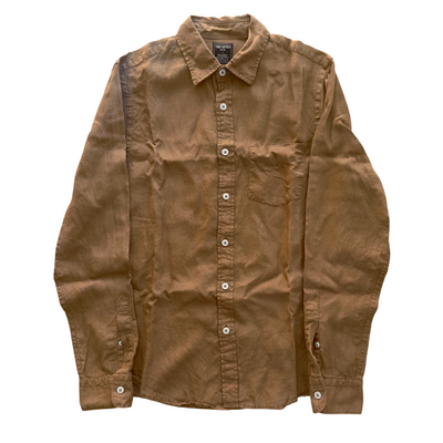 Slim Fit Sea Soft Irish Linen Shirt in Vintage Brown (Spr23)
