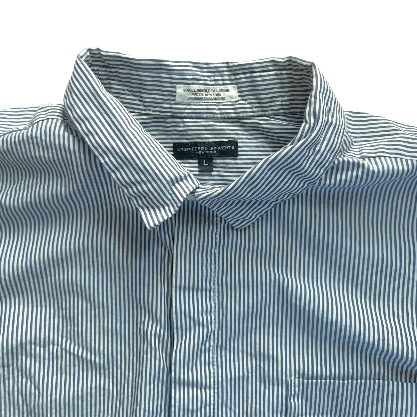Striped Hidden Placket Button Down Shirt