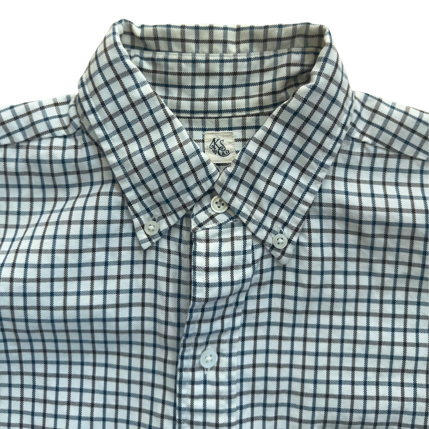 x Beams Plus Windowpane Buttondown Oxford