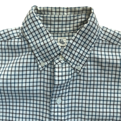 x Beams Plus Windowpane Buttondown Oxford