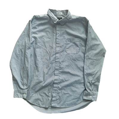Striped Hidden Placket Button Down Shirt