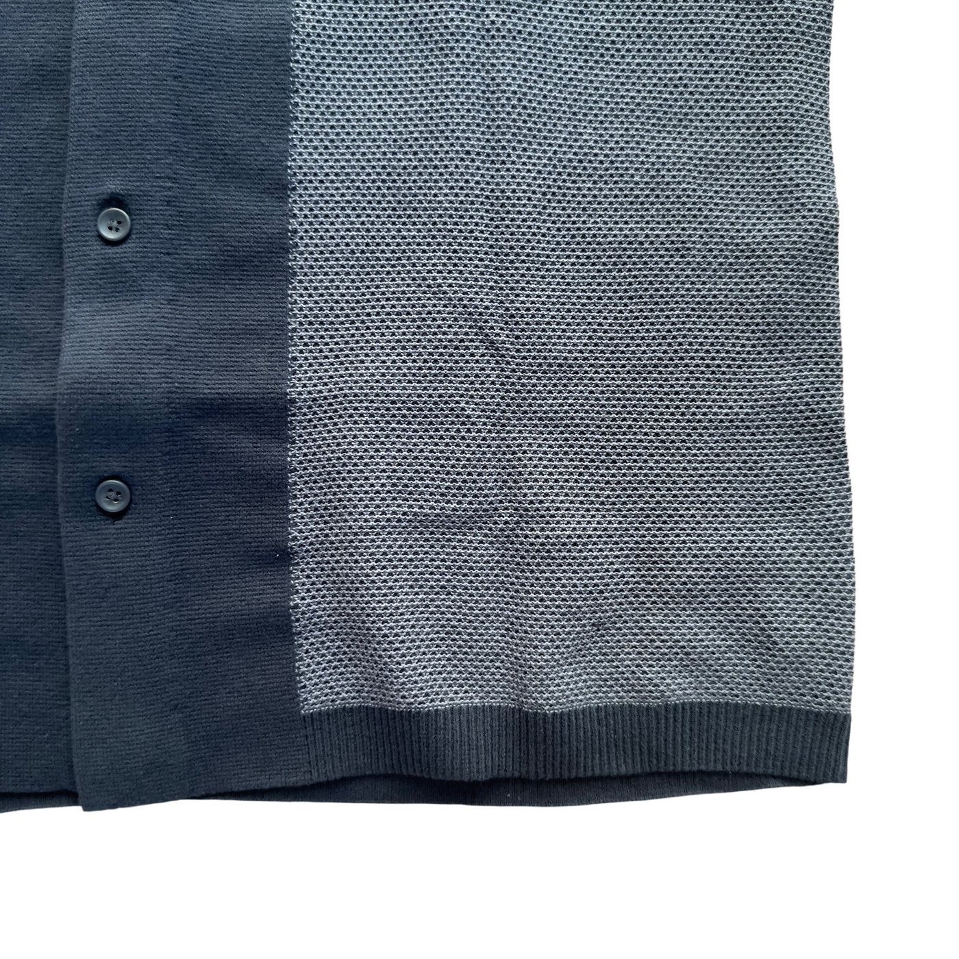 Button Down Polo - Marine Seed Stitch